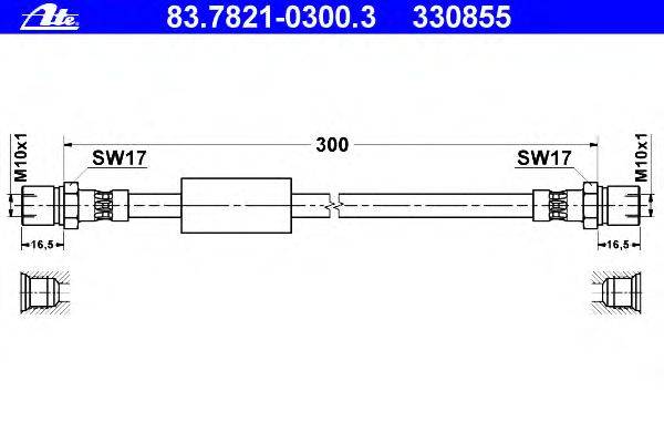 Тормозной шланг ATE 330855
