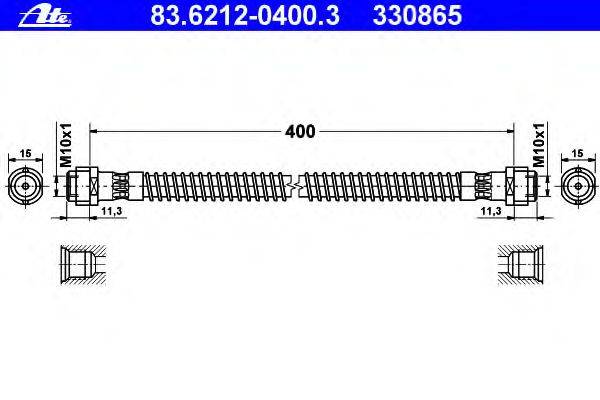 Тормозной шланг ATE 330865