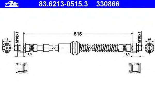 Тормозной шланг ATE 83.6213-0515.3