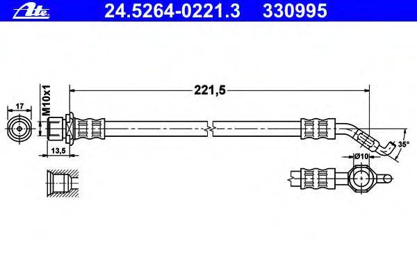 Тормозной шланг ATE 24.5264-0221.3