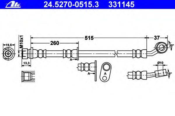 Тормозной шланг ATE 331145