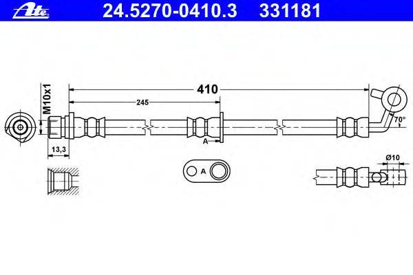 Тормозной шланг ATE 331181