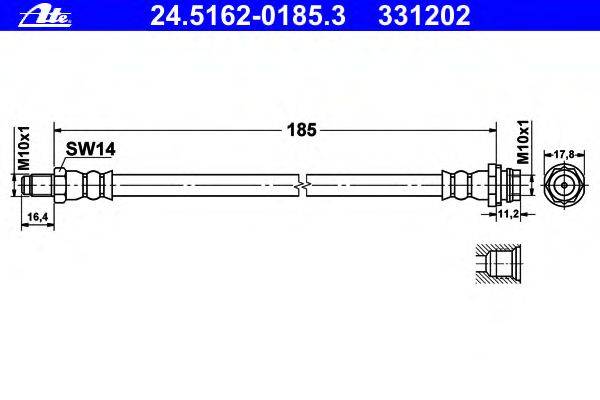 Тормозной шланг ATE 24.5162-0185.3