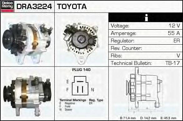 Генератор DELCO REMY DRA3224