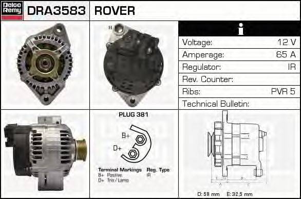 Генератор DELCO REMY DRA3583