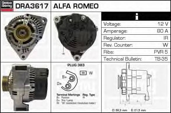 Генератор DELCO REMY DRA3617