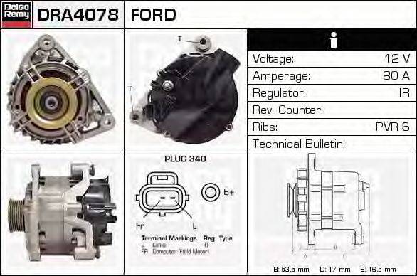 Генератор DELCO REMY DRA4078