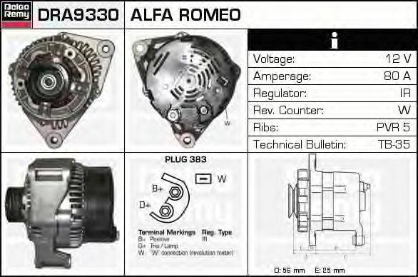 Генератор DELCO REMY DRA9330