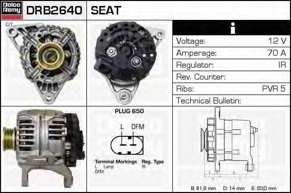 Генератор DELCO REMY DRB2640