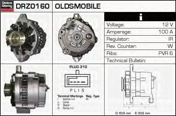 Генератор DELCO REMY DRZ0160