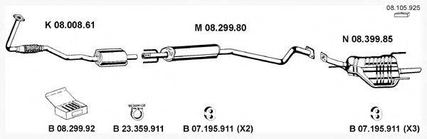 Система выпуска ОГ EBERSPÄCHER 082437