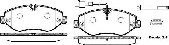 Комплект тормозных колодок, дисковый тормоз REMSA 124502