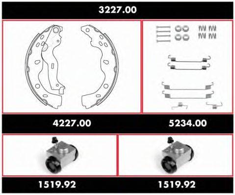 Комплект тормозов, барабанный тормозной механизм REMSA 3227.00