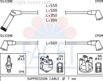 Комплект проводов зажигания FACET 47237
