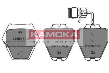 Комплект тормозных колодок, дисковый тормоз KAMOKA 23828
