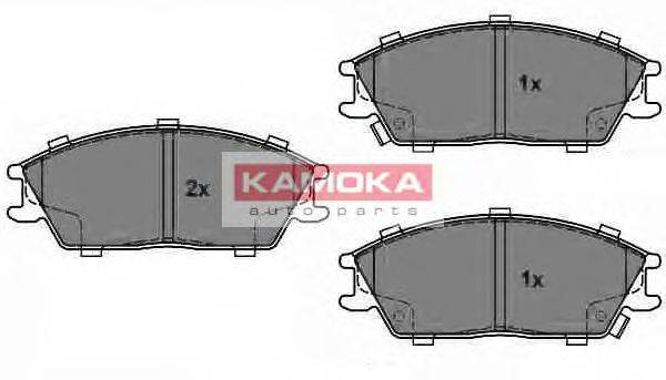 Комплект тормозных колодок, дисковый тормоз KAMOKA 21012