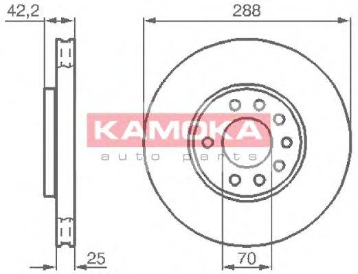 Тормозной диск KAMOKA 1031620