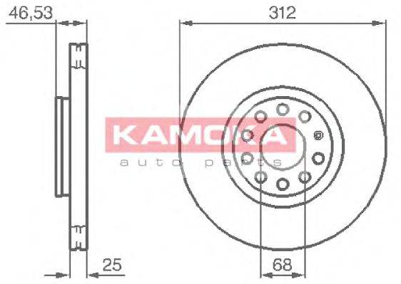Тормозной диск KAMOKA 1032312