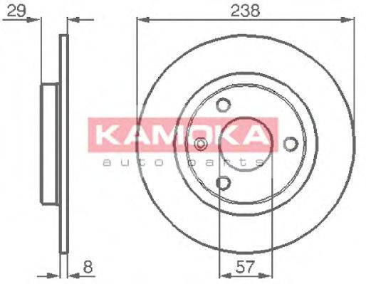 Тормозной диск KAMOKA 103264