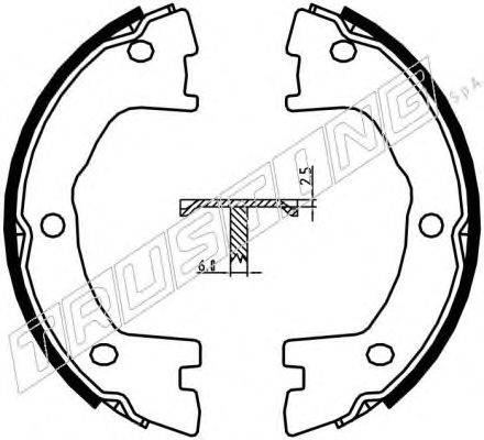 Комплект тормозных колодок, стояночная тормозная система TRUSTING 034.120