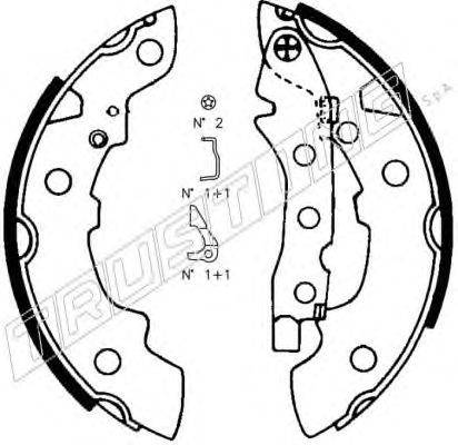Комплект тормозных колодок TRUSTING 088.209K