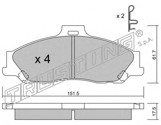 Комплект тормозных колодок, дисковый тормоз FMSI-VERBAND D1573