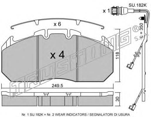 Комплект тормозных колодок, дисковый тормоз RENAULT 5001855646