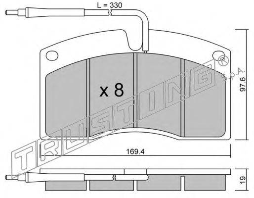 Комплект тормозных колодок, дисковый тормоз BRECK 29072