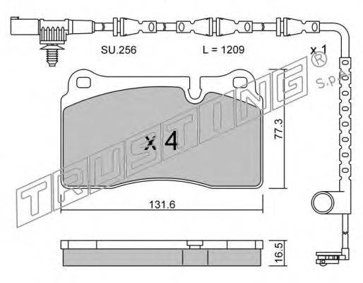 Комплект тормозных колодок, дисковый тормоз TRUSTING 711.1W