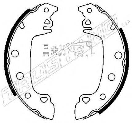 Комплект тормозных колодок TRUSTING 7411