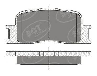 Комплект тормозных колодок, дисковый тормоз SCT Germany SP 334