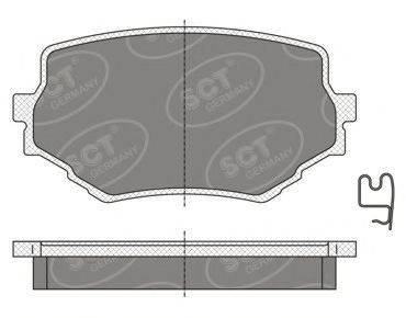 Комплект тормозных колодок, дисковый тормоз SCT Germany SP 346