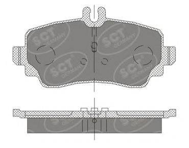Комплект тормозных колодок, дисковый тормоз SCT Germany SP 411