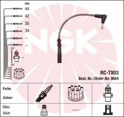 Комплект проводов зажигания NGK 9664