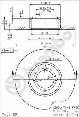 Тормозной диск BRECO BS 7214