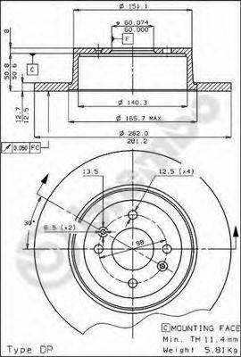 Тормозной диск BRECO BS 7260