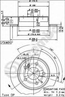 Тормозной диск BRECO BS 7338