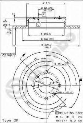 Тормозной диск BRECO BS7404