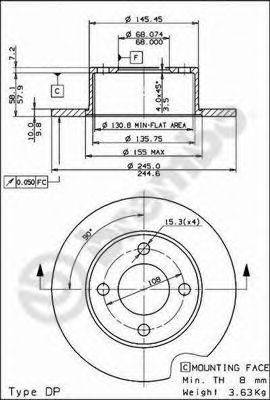 Тормозной диск BRECO BS 7428