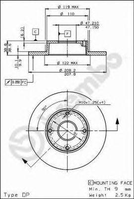 Тормозной диск BRECO BS 7493