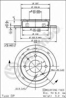 Тормозной диск BRECO BS7588