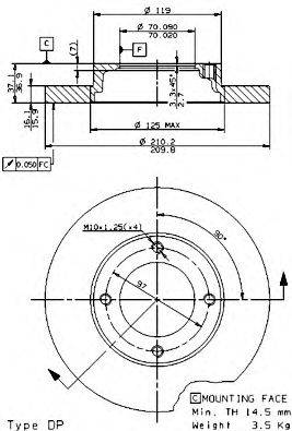 Тормозной диск BRECO BS 7589