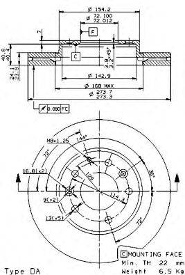 Тормозной диск BRECO BS 8554