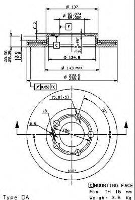 Тормозной диск BRECO BS 8569