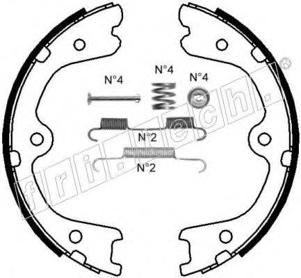 Комплект тормозных колодок, стояночная тормозная система fri.tech. 1067.201K