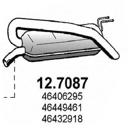 Глушитель выхлопных газов конечный ASSO 127087