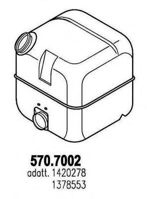 Средний / конечный глушитель ОГ ASSO 570.7002