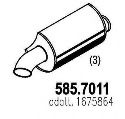 Средний / конечный глушитель ОГ ASSO 5857011