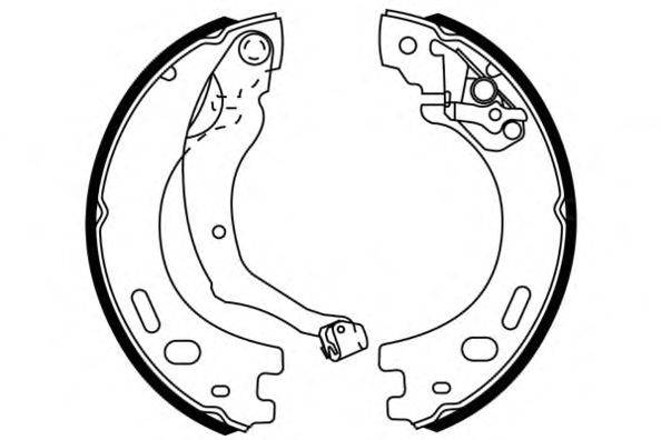 Комплект тормозных колодок; Комплект тормозных колодок, стояночная тормозная система E.T.F. 090663