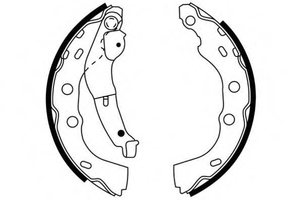 Комплект тормозных колодок; Комплект тормозных колодок, стояночная тормозная система E.T.F. 09-0670